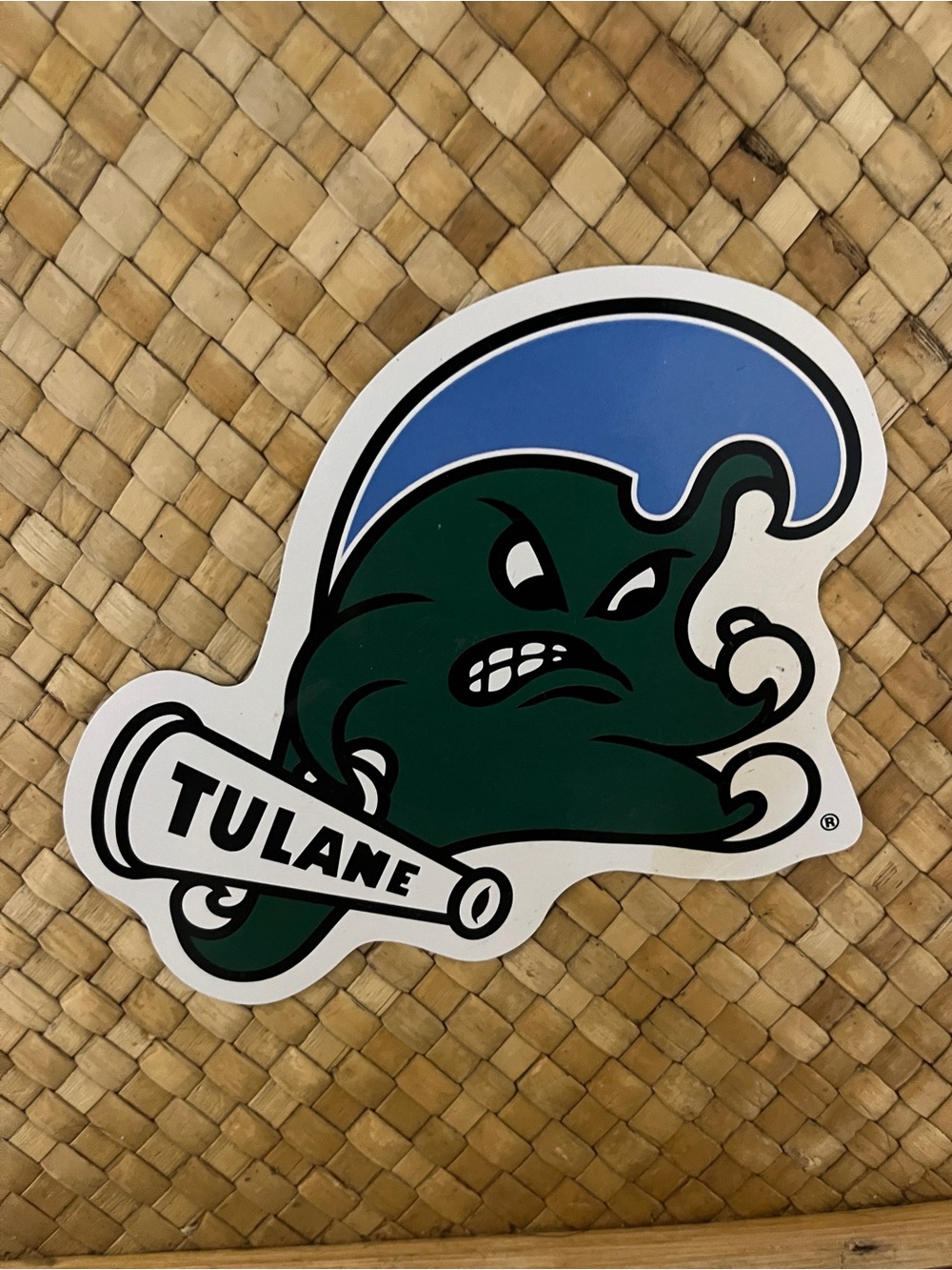 Tulane University Green Wave Logo Magnet - Green & Blue